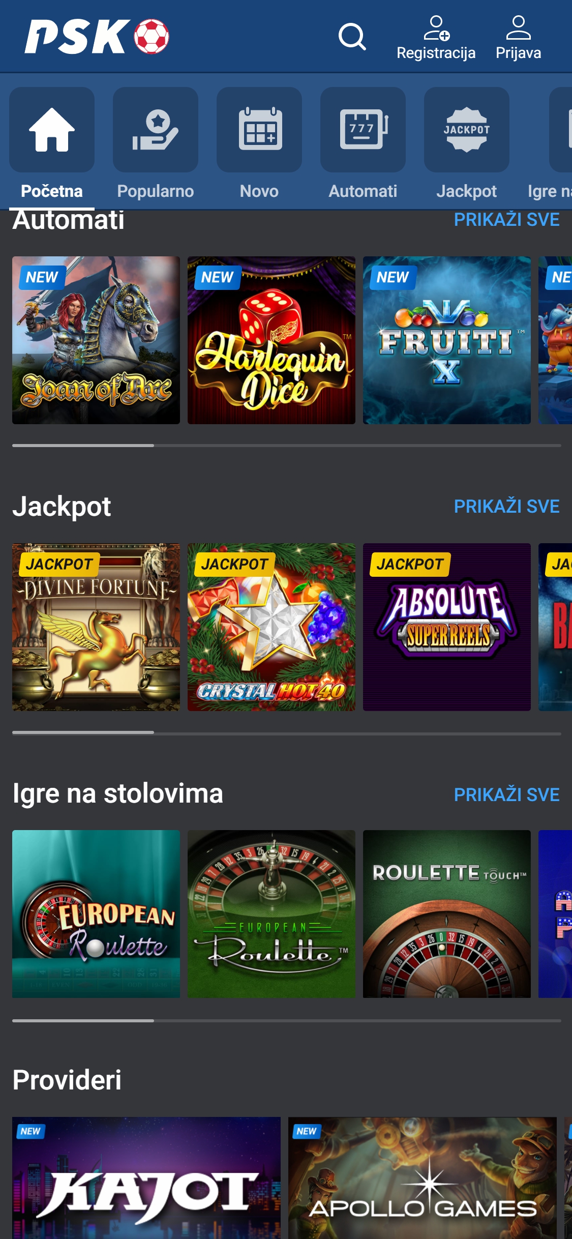 PSK Casino Mobile Games Review