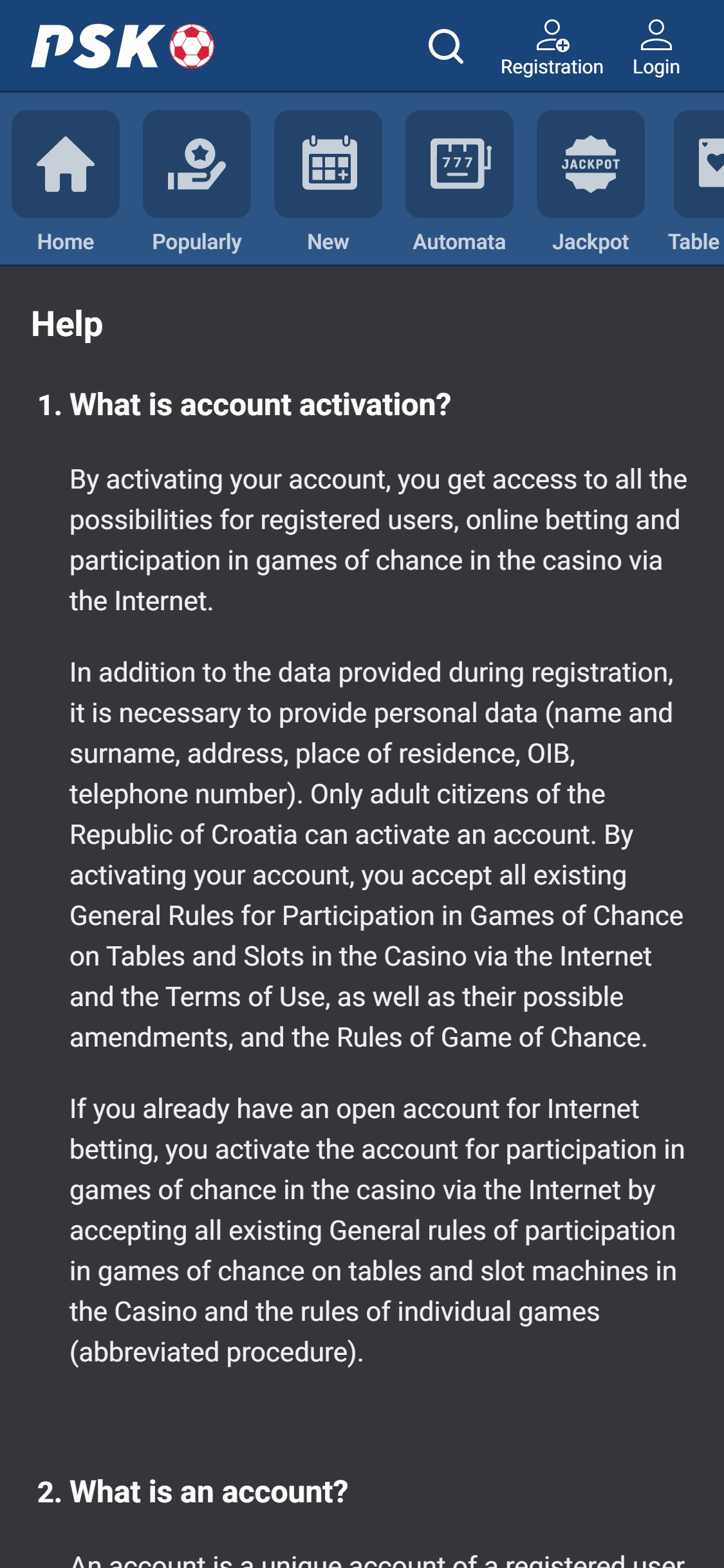 PSK Casino Mobile Support Review