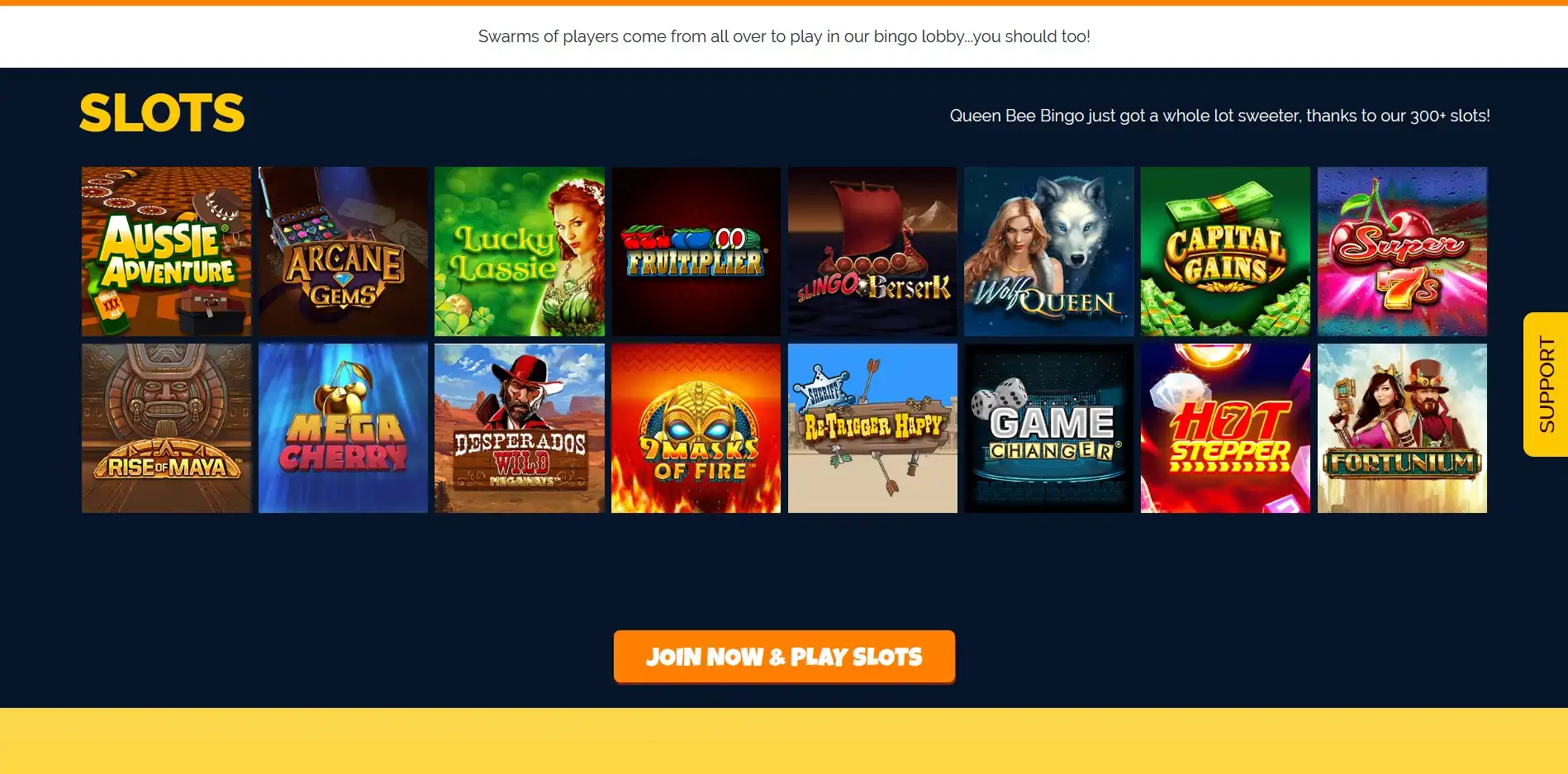 Queen Bee Bingo Casino Games