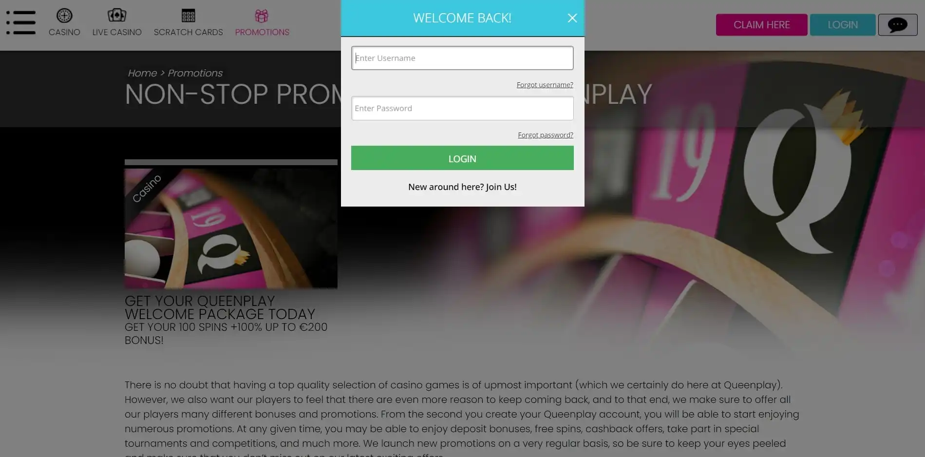 Queen Play Login