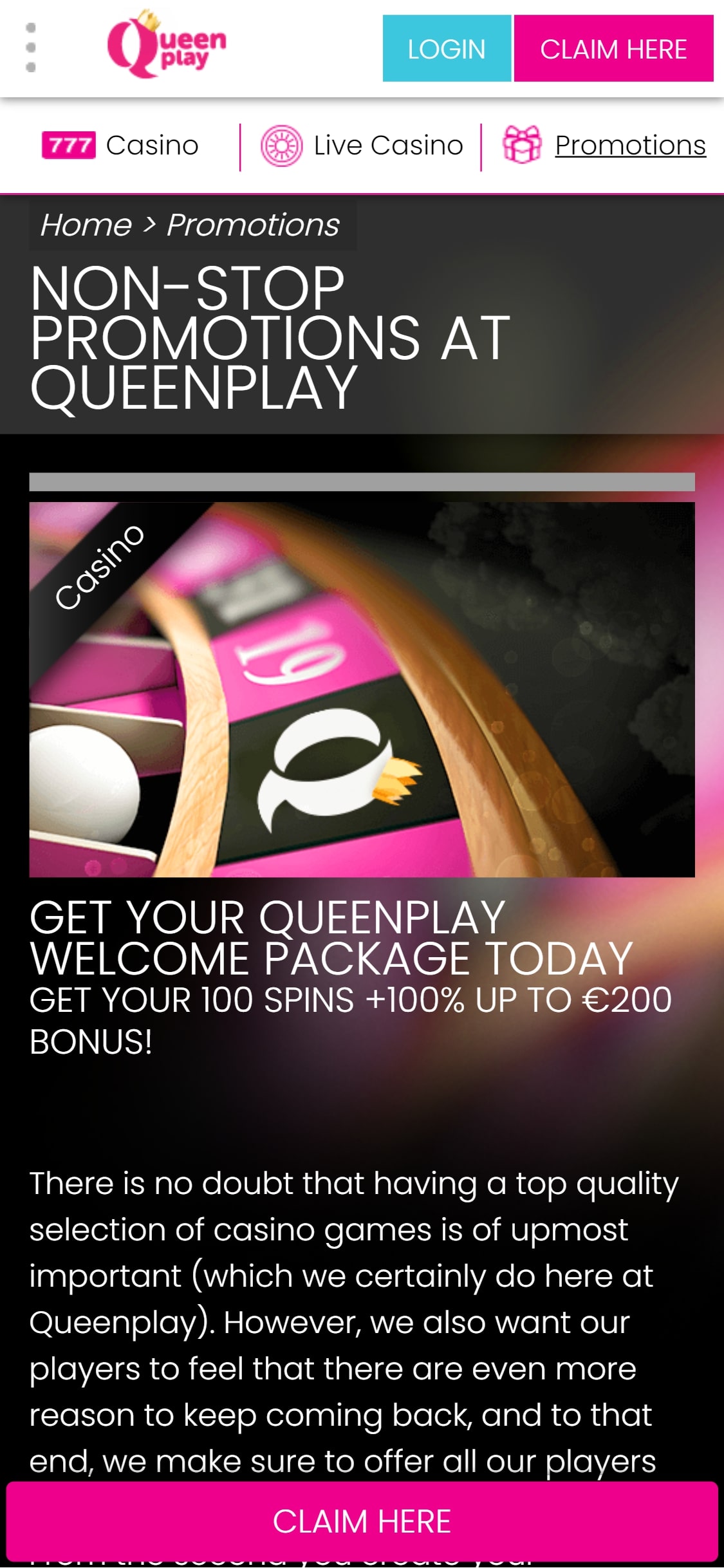 Queen Play Mobile No Deposit Bonus Review