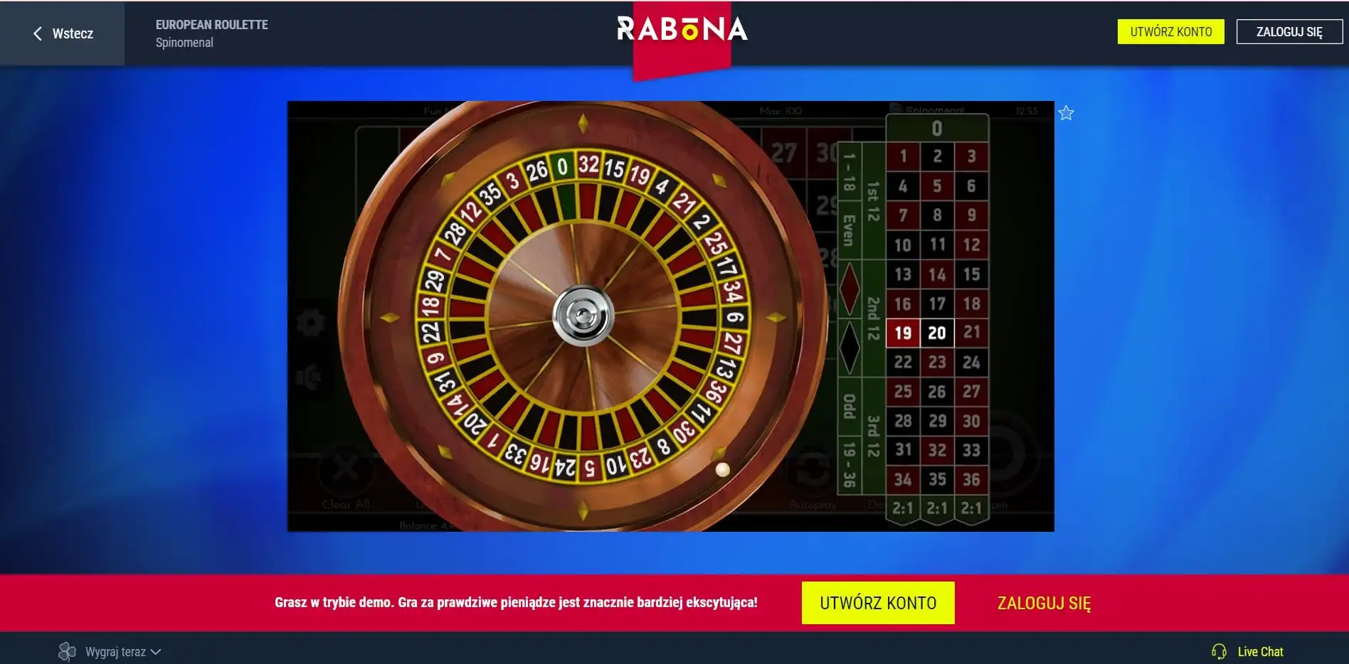 Rabona Casino Review