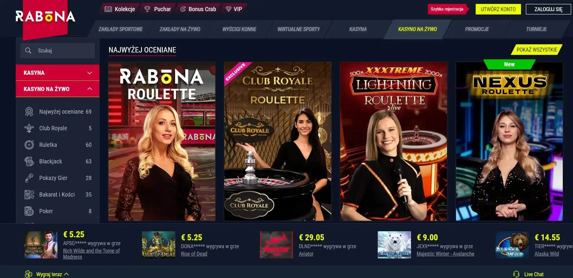 Rabona Casino Review