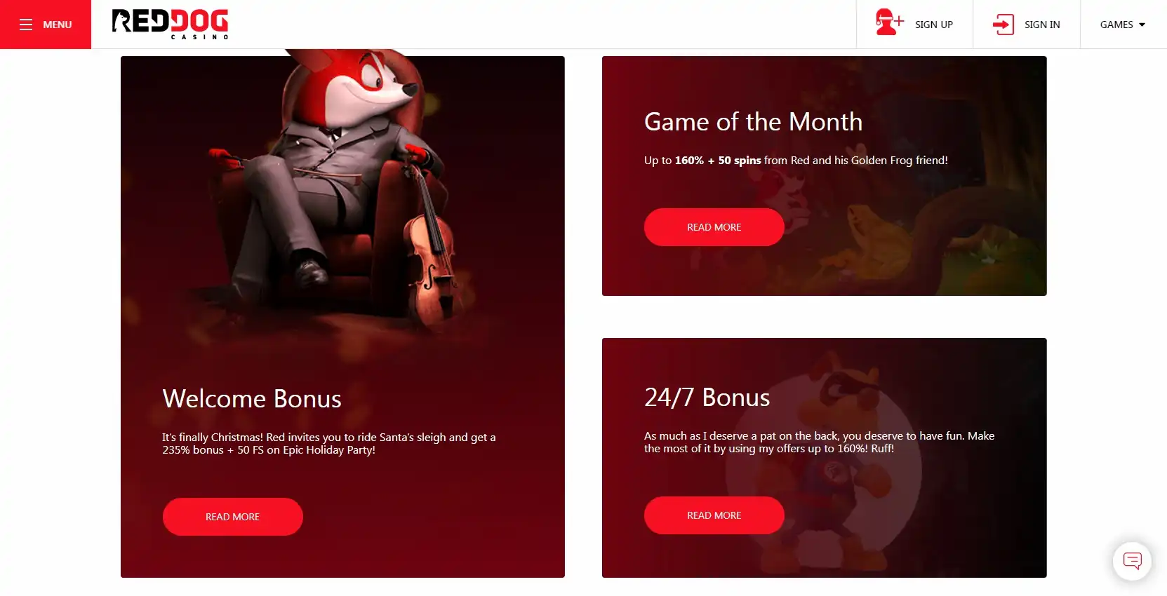 Red Dog Casino No Deposit Bonus