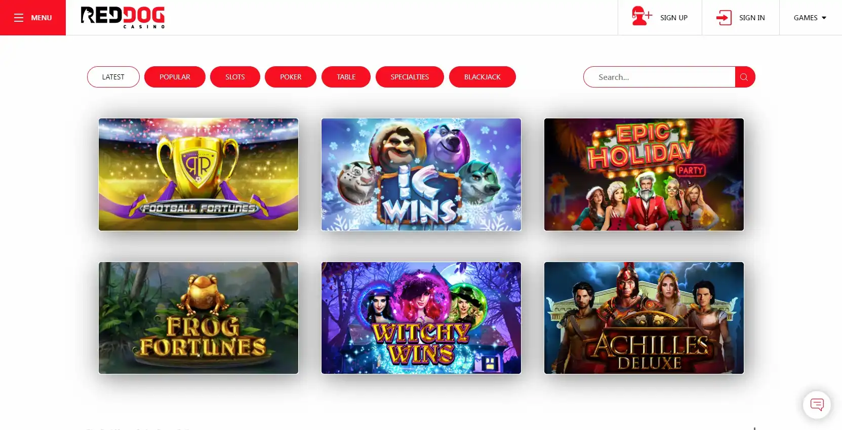 Red Dog Casino Games