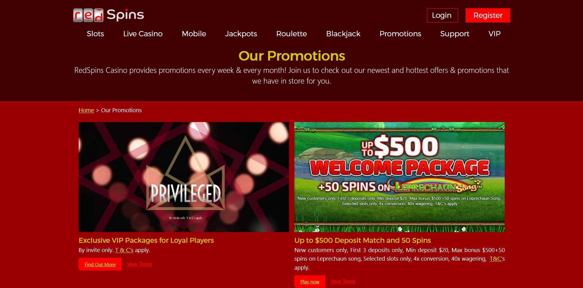 Red Spins Casino No Deposit Bonus