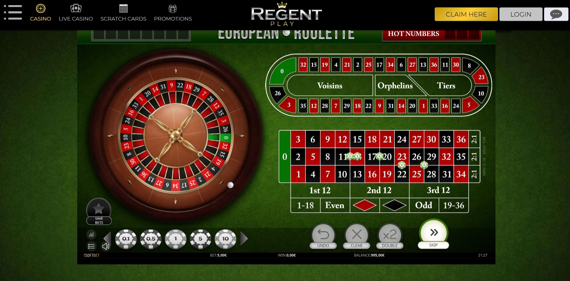 Regent Casino Casino Games