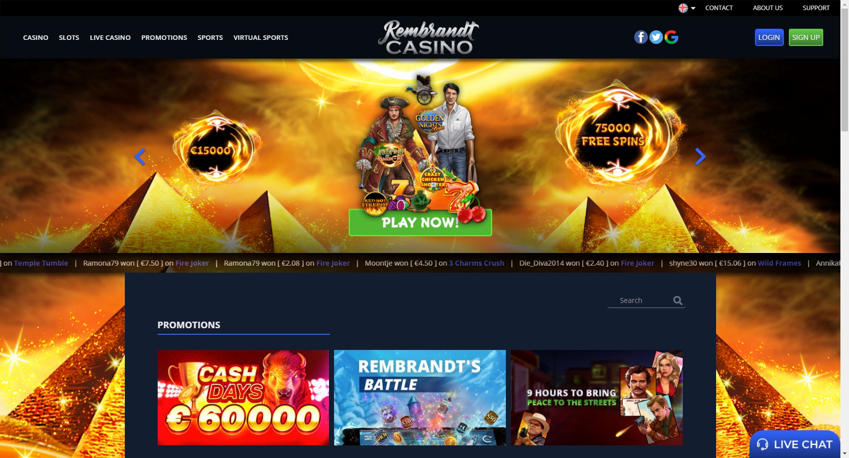 Rembrandt Casino Review