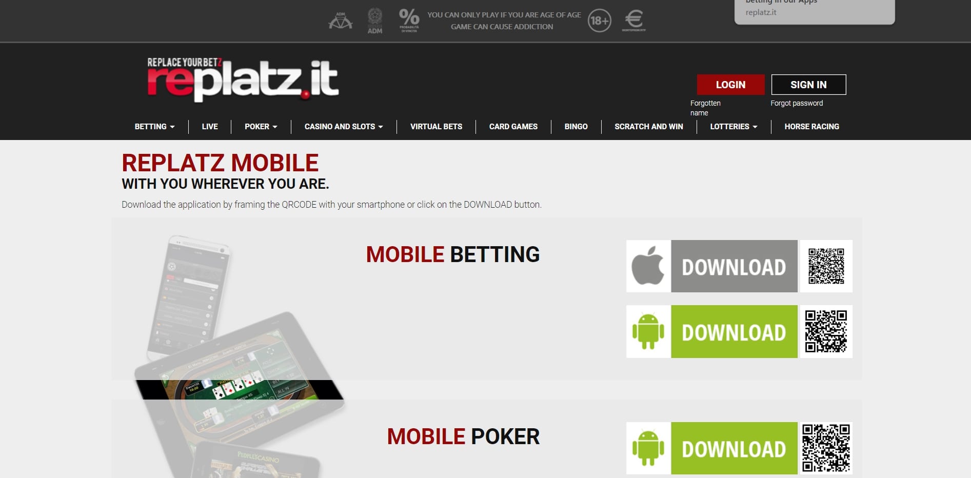 Replatz Casino App