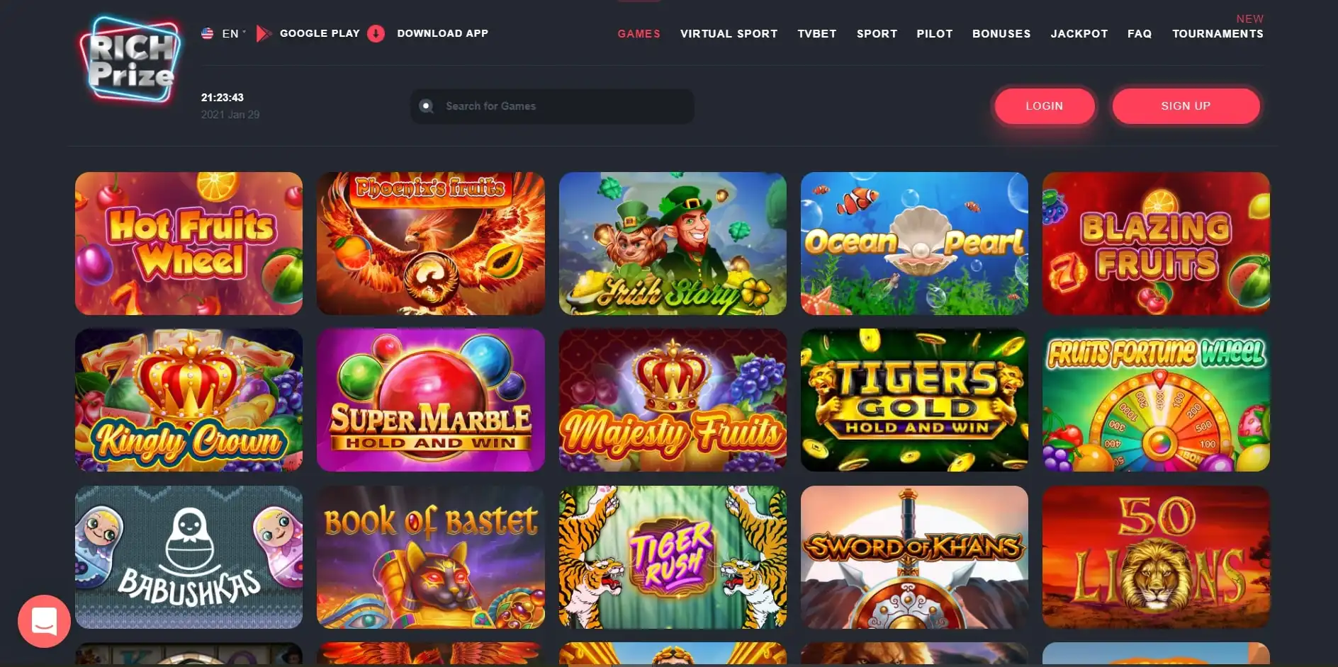 RichPrize Casino Games