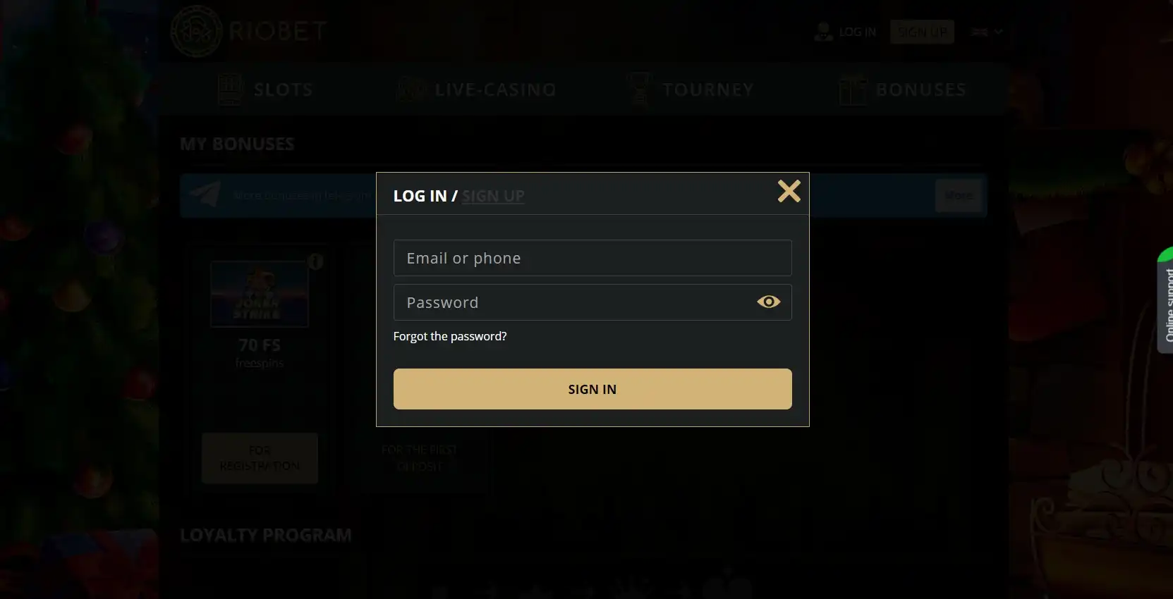 RioBet Casino Login