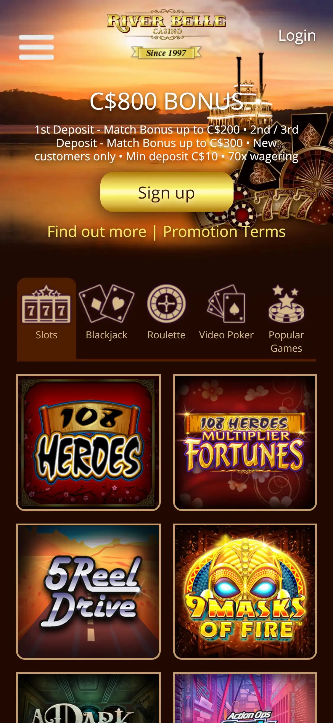 River Belle Casino Mobile Review