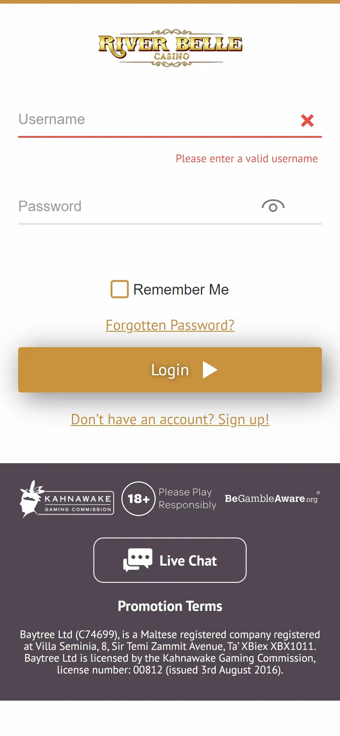River Belle Casino Mobile Login Review