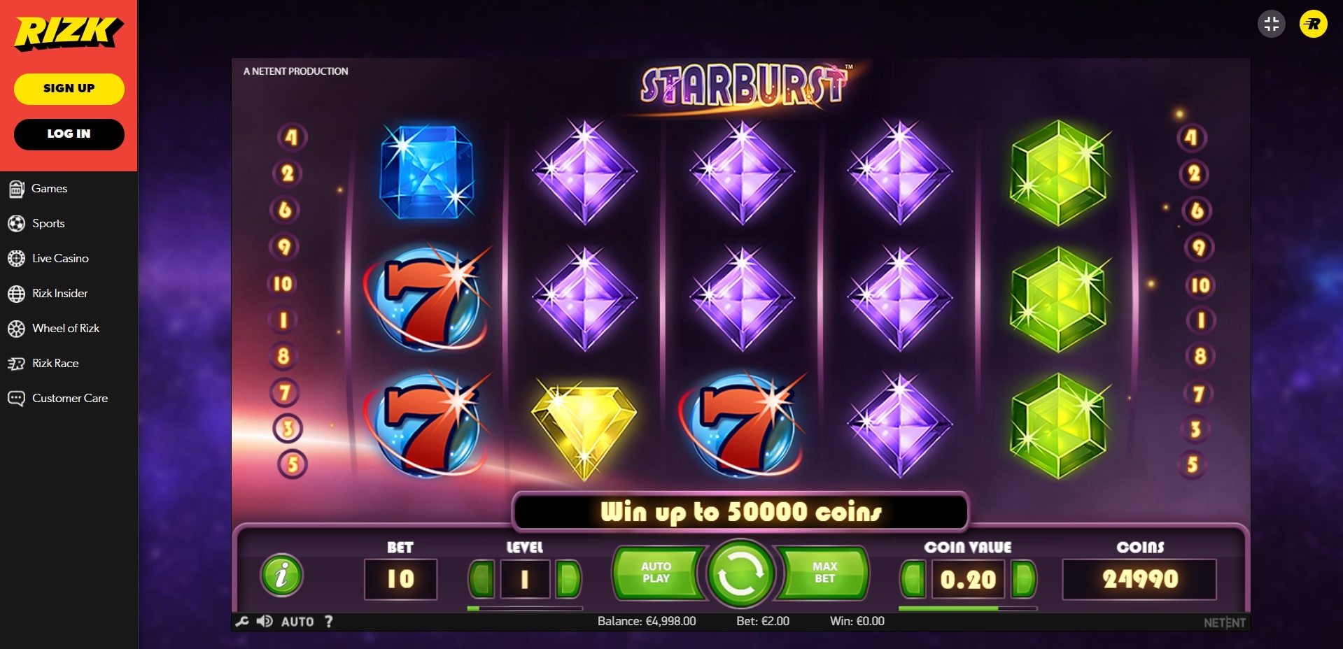 Rizk Casino Slot Games