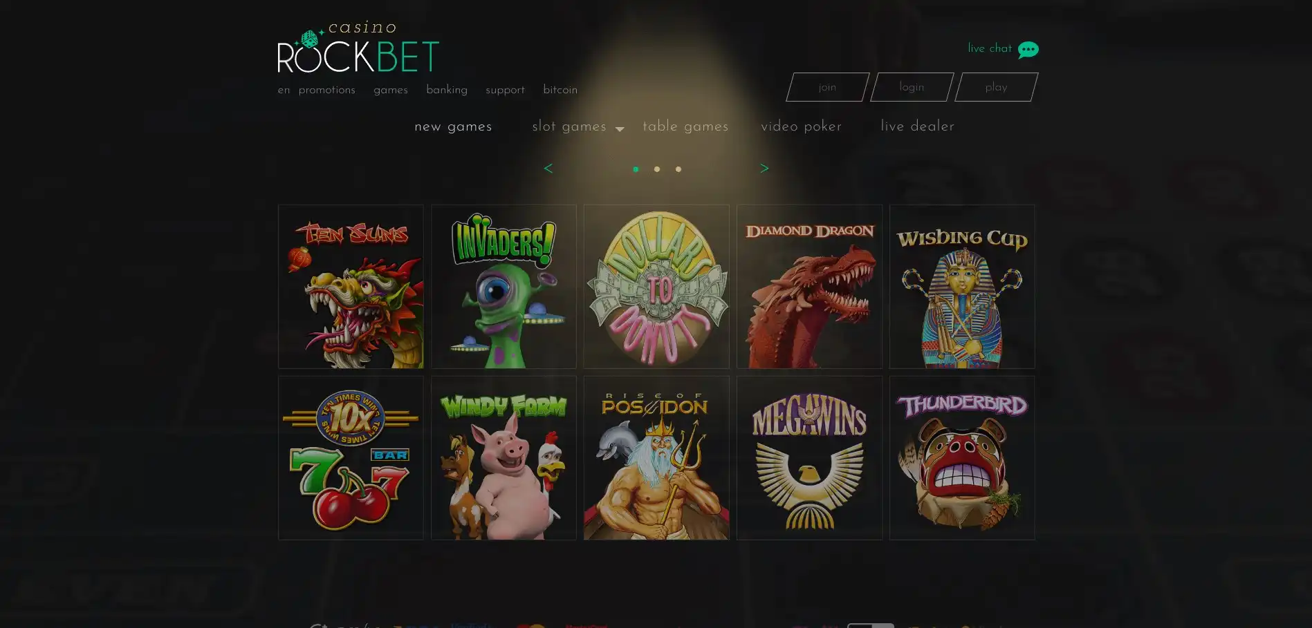 Rockbet Casino Games