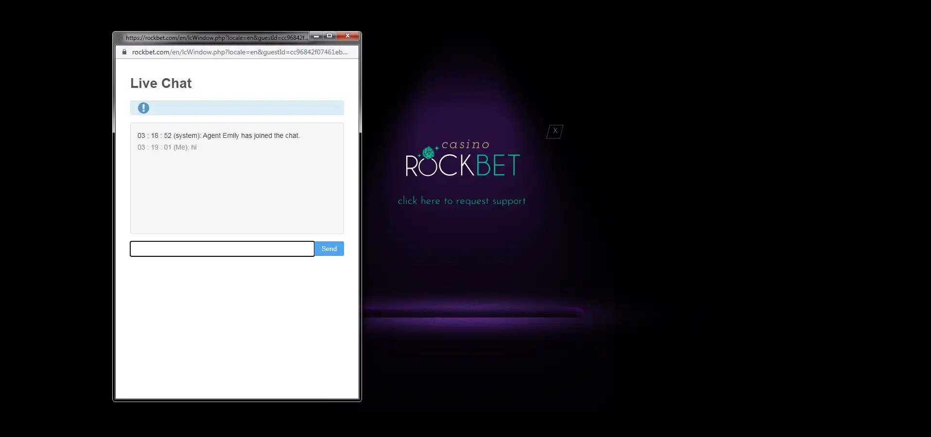 Rockbet Casino Support