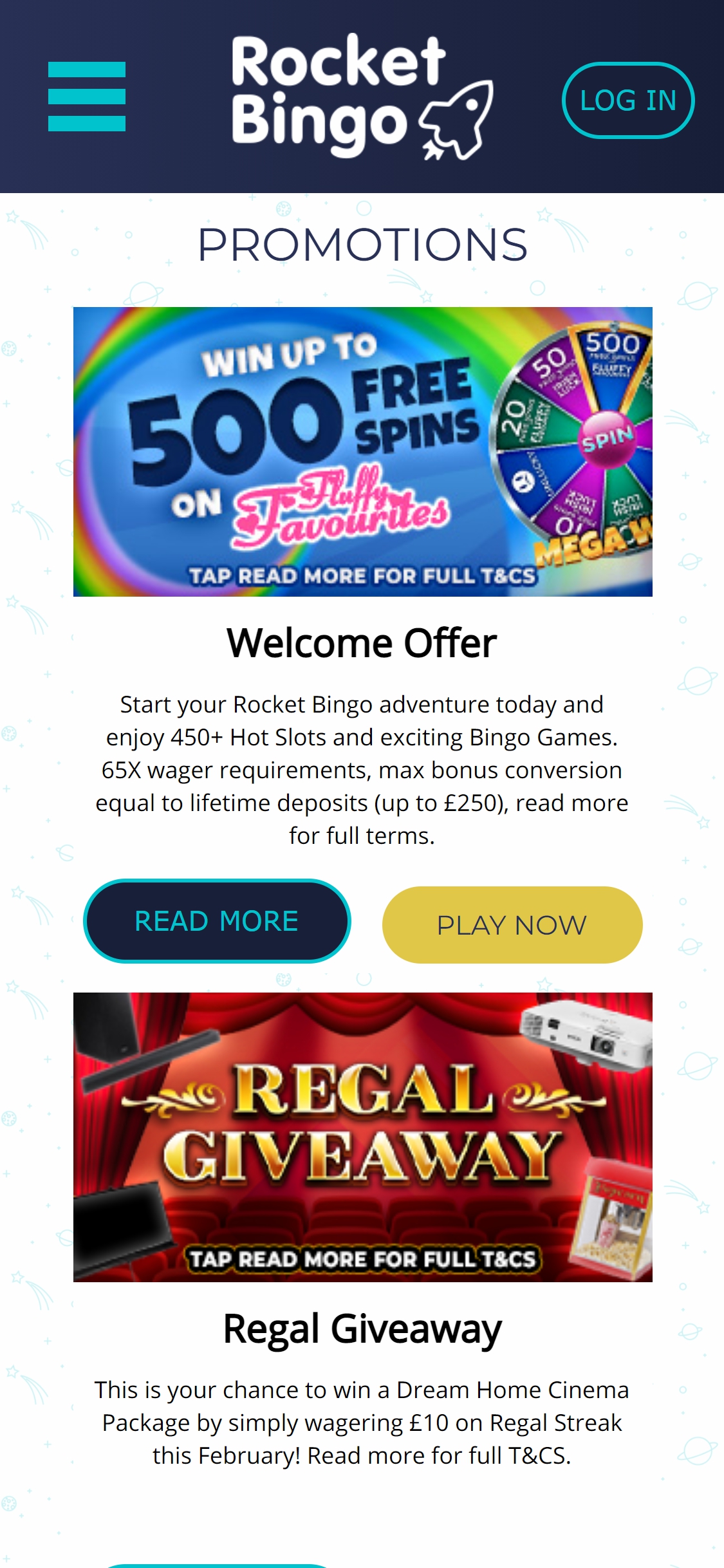 Rocket Bingo Casino Mobile No Deposit Bonus Review