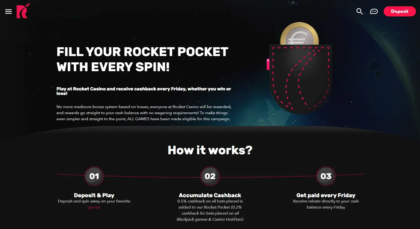 Rocket Casino No Deposit Bonus