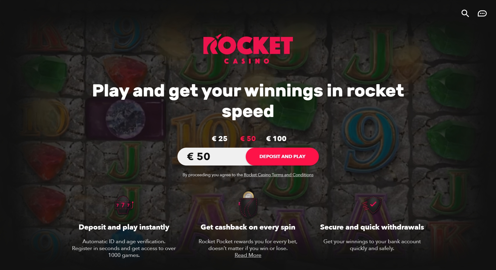 rocket play casino promo code 2022