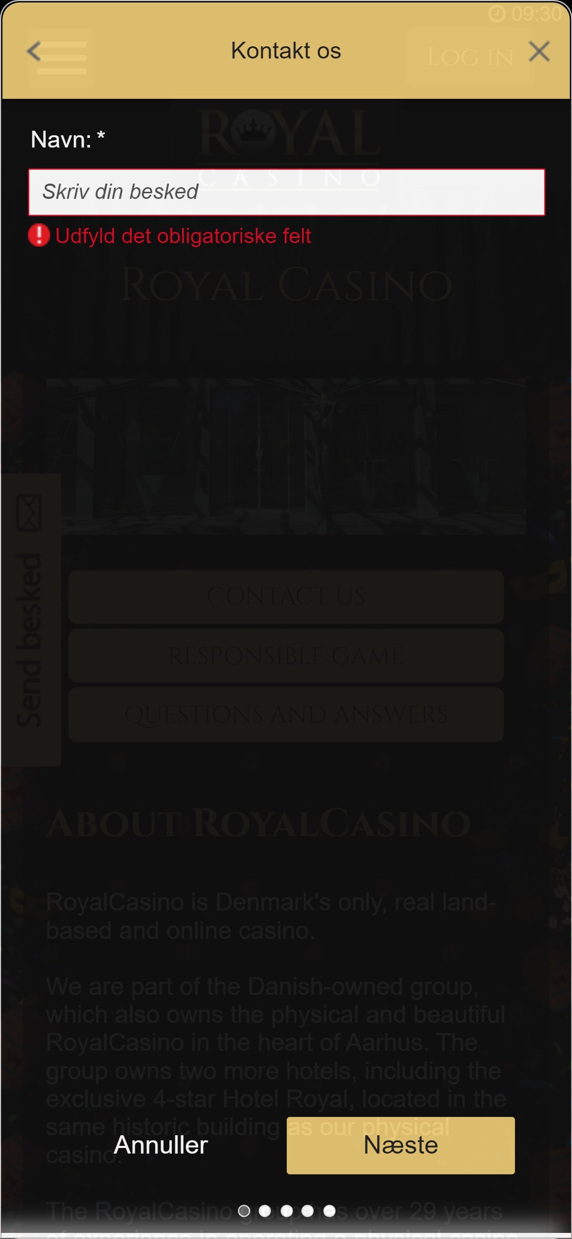 RoyalCasino Mobile Support Review