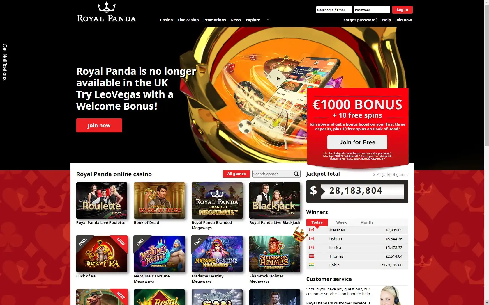 Royal Panda Casino Review