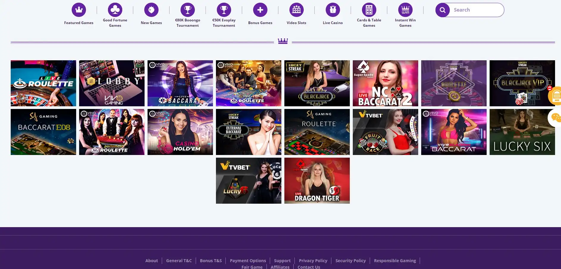 Royal Spinz Casino Live Dealer Games