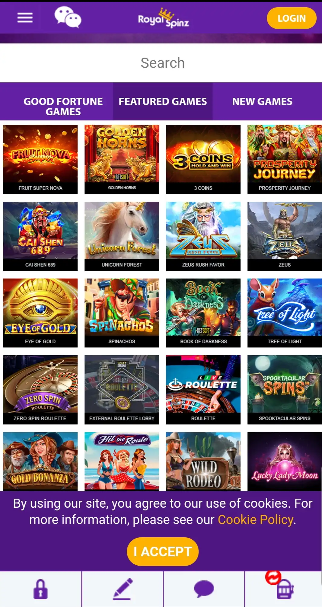 Royal Spinz Casino Mobile Games Review
