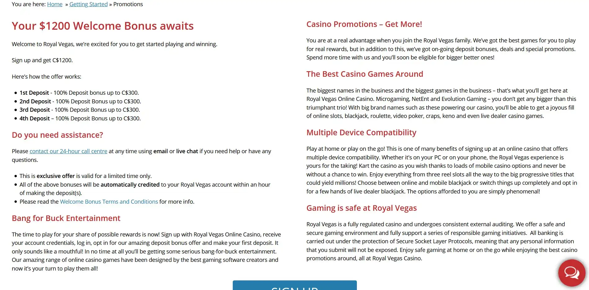 Royal Vegas Casino No Deposit Bonus