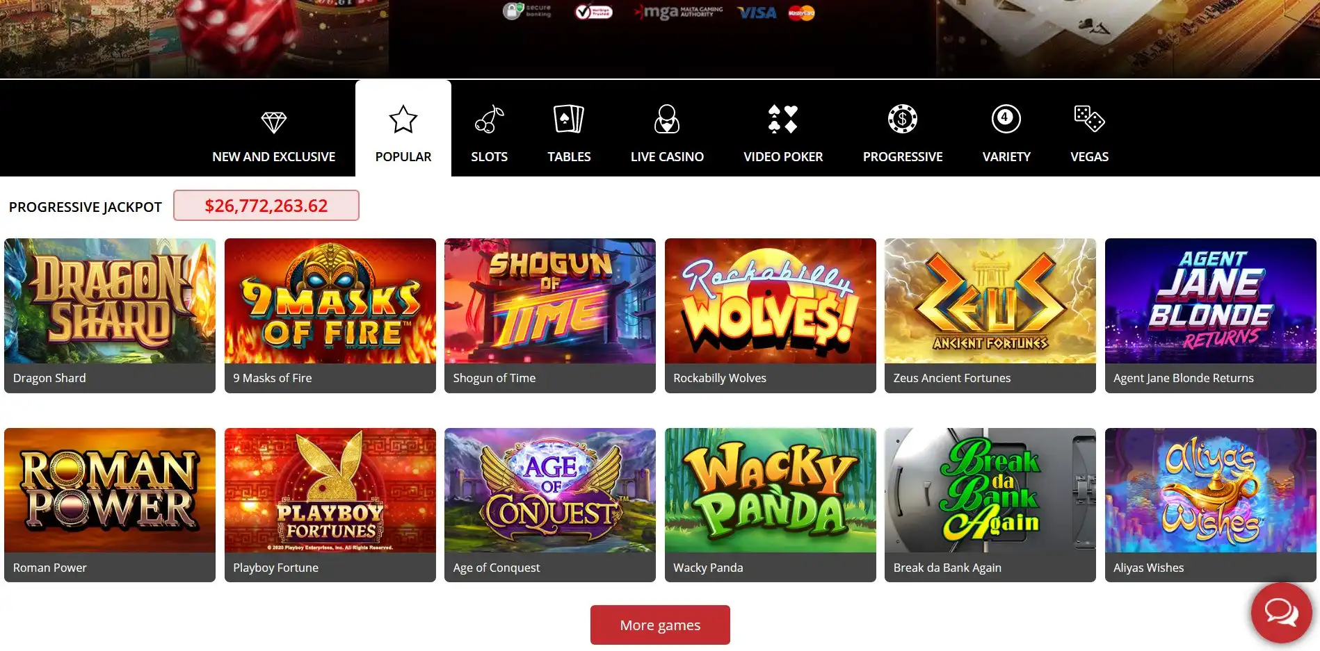 Royal Vegas Casino Games