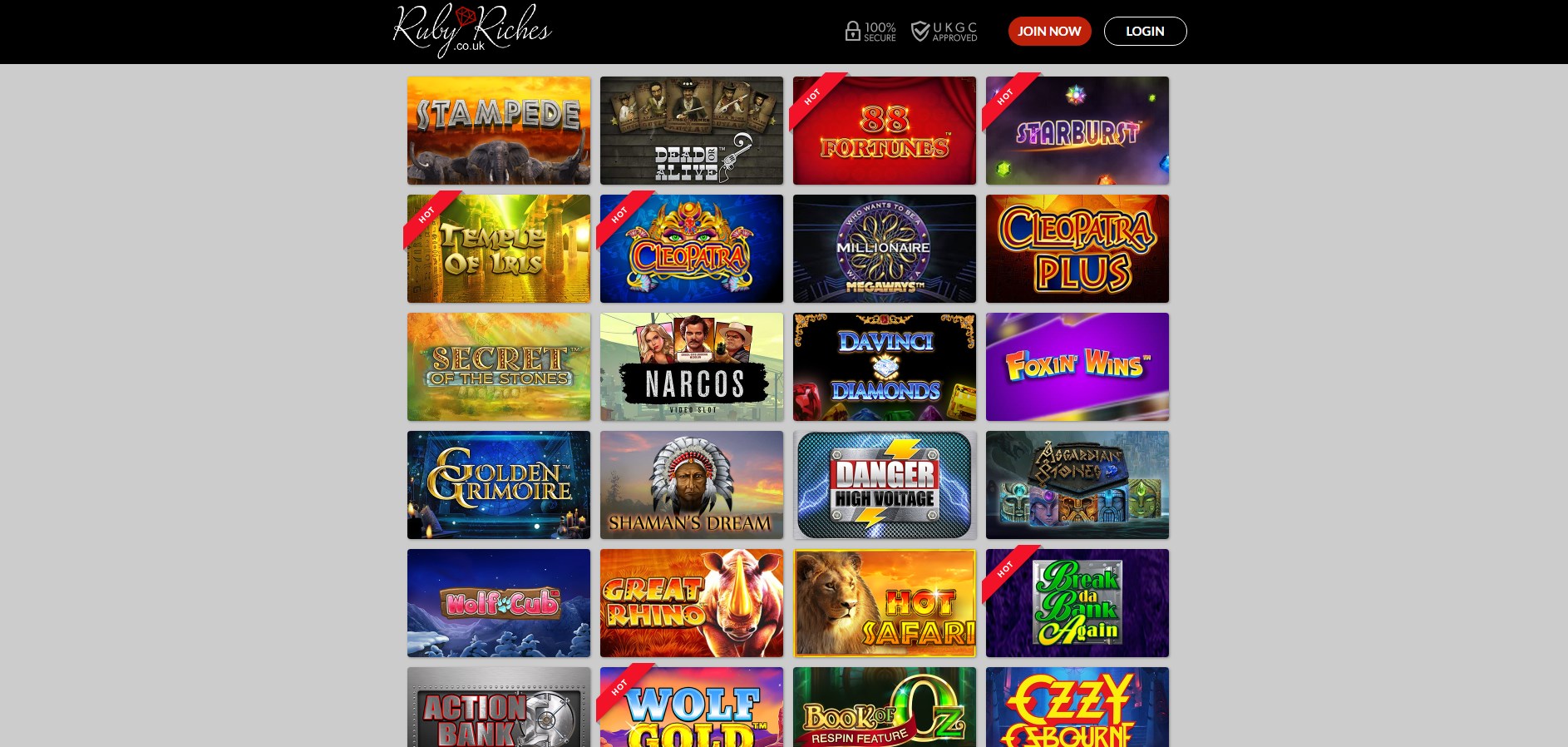 Ruby Riches Casino Games