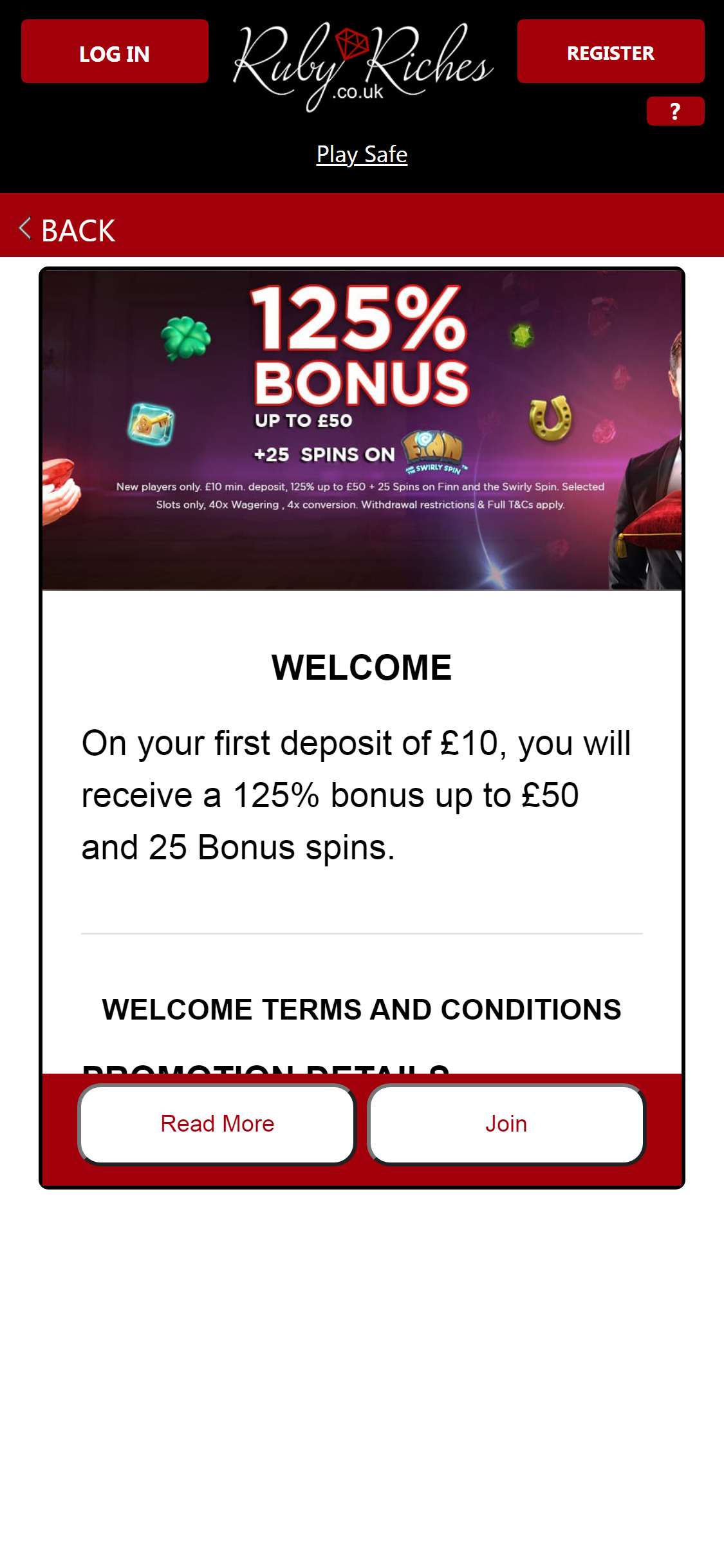 Ruby Riches Casino Mobile No Deposit Bonus Review