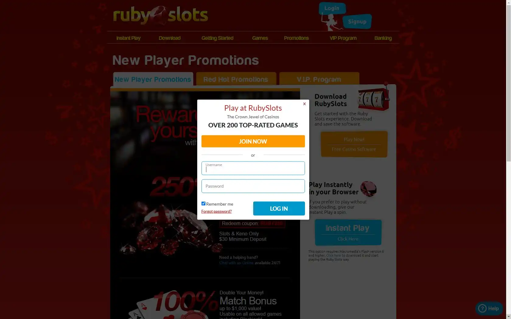 Ruby Slots Casino Login
