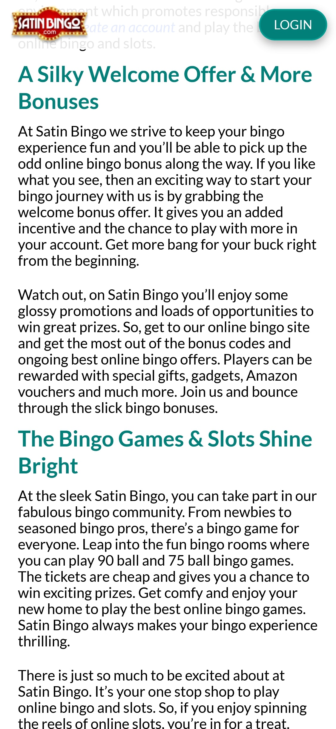 Satin Bingo Casino Mobile No Deposit Bonus Review