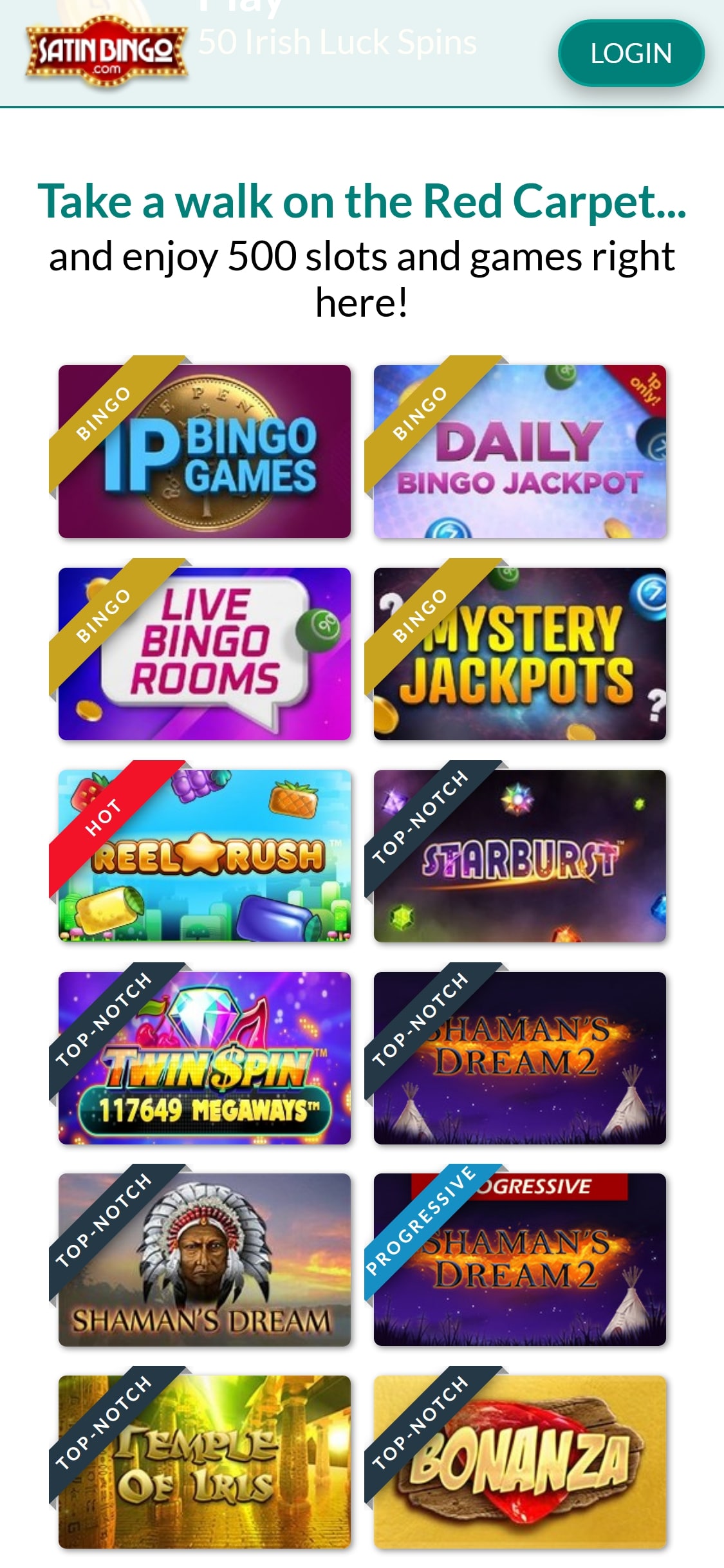 Satin Bingo Casino Mobile Games Review