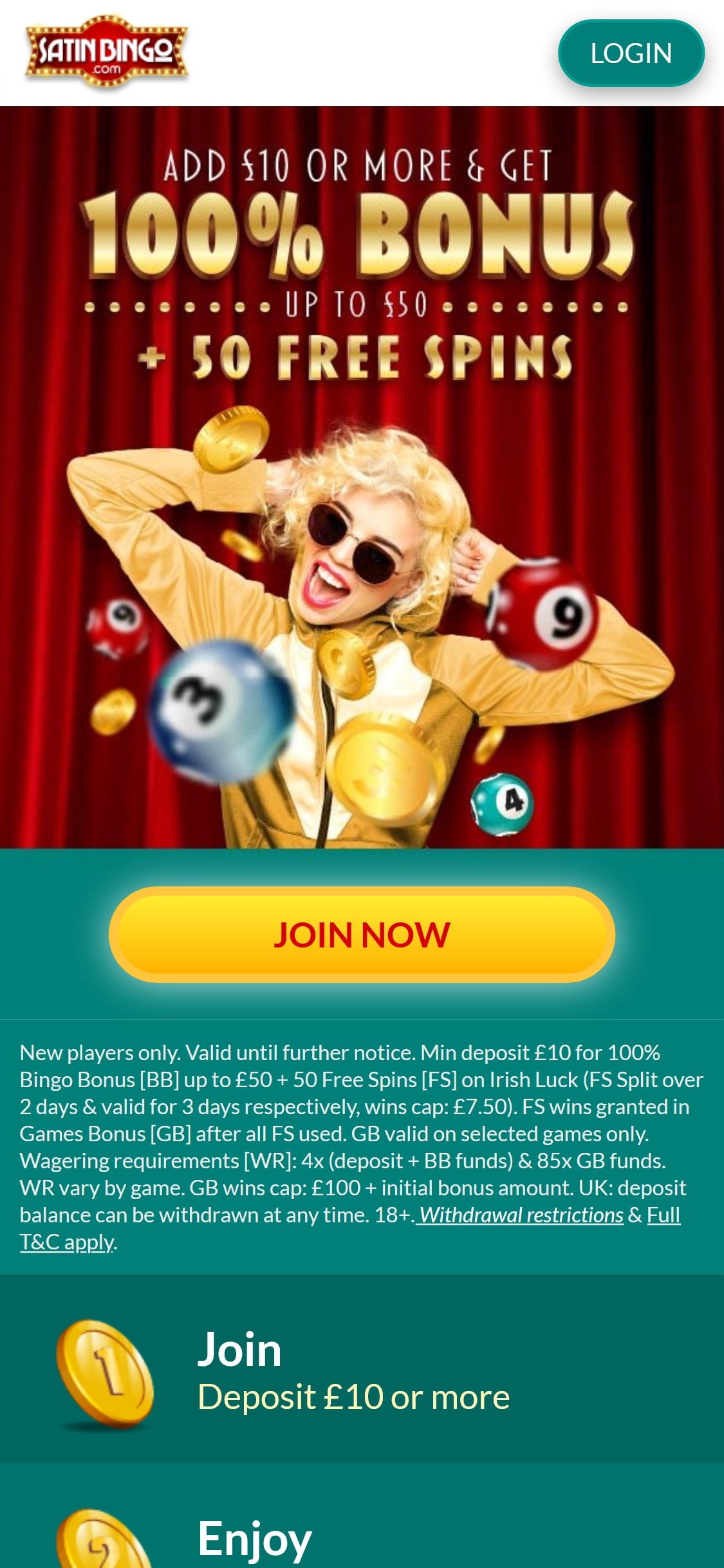 Satin Bingo Casino Mobile Review