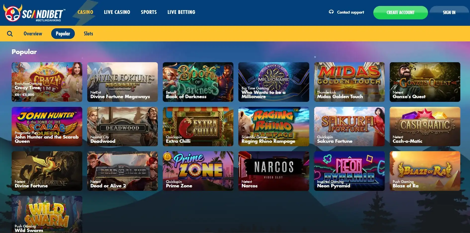 ScandiBet Casino Games