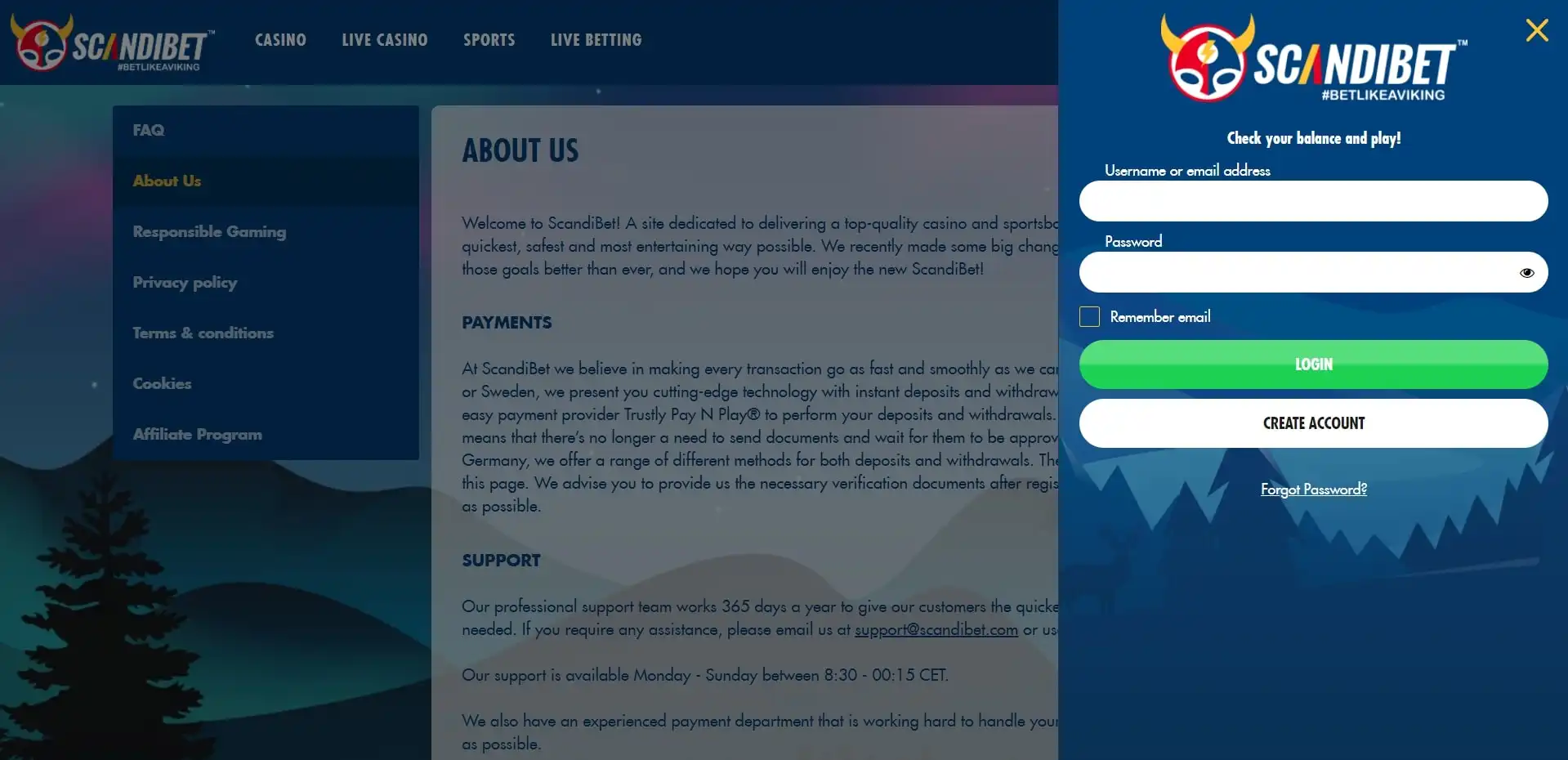 ScandiBet Casino Login