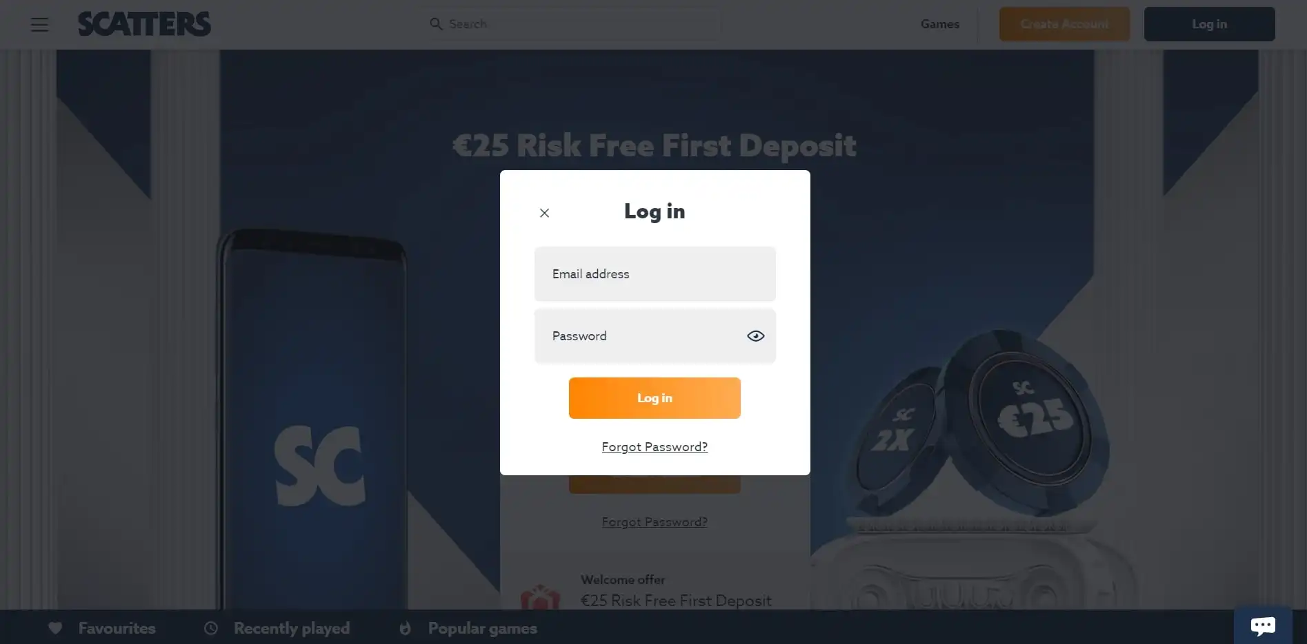 Scatters Casino Login