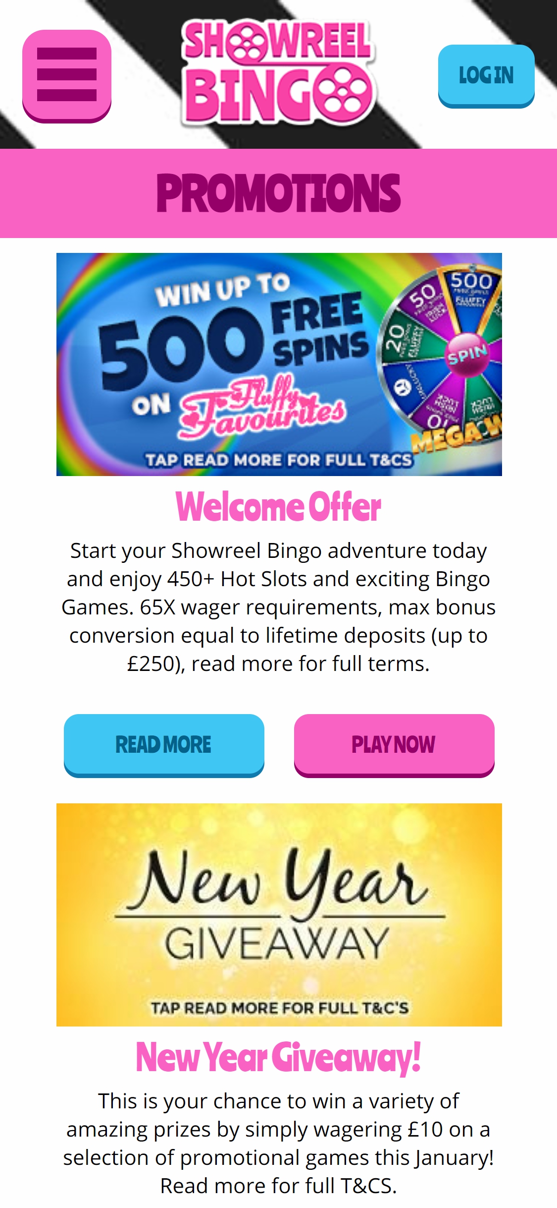 Showreel Bingo Casino Mobile No Deposit Bonus Review