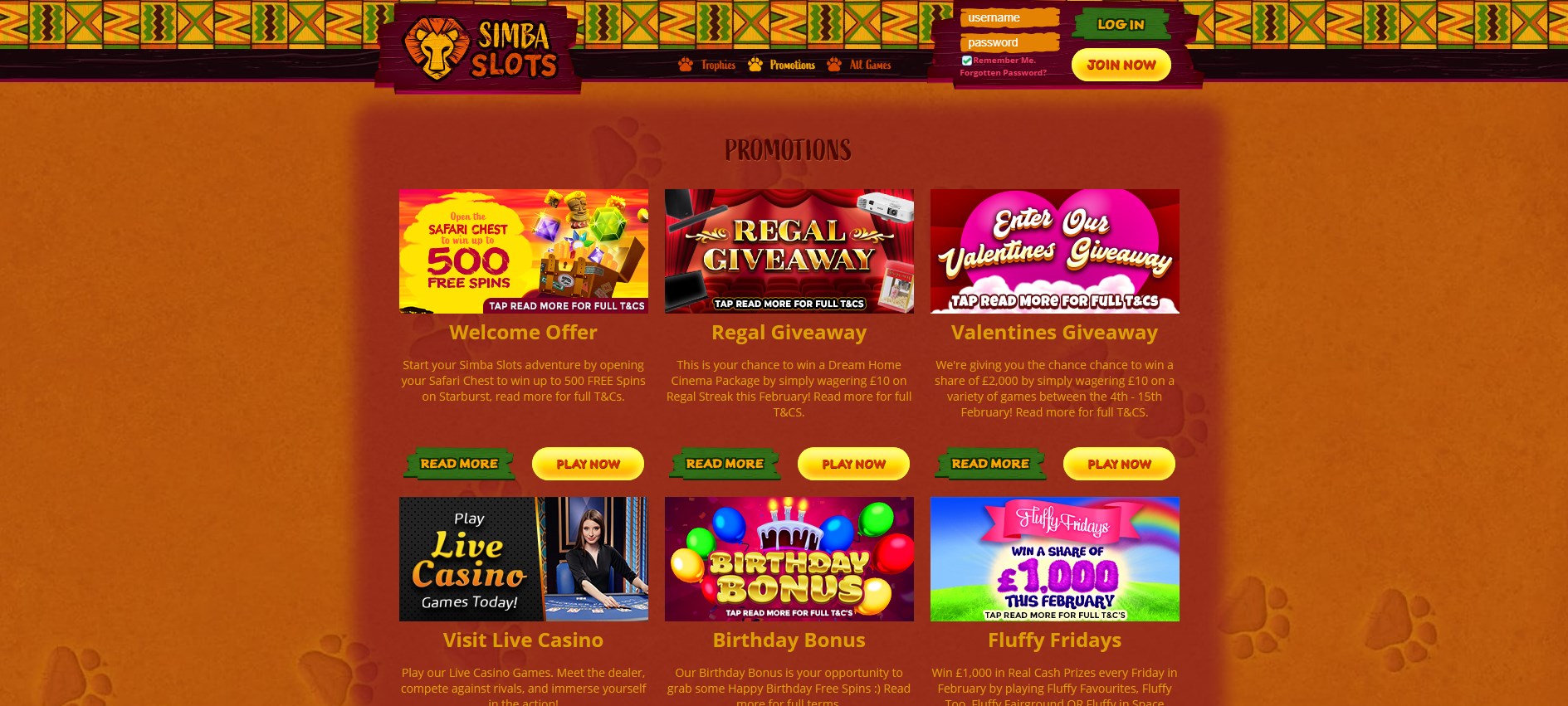 Simba Slots Casino No Deposit Bonus