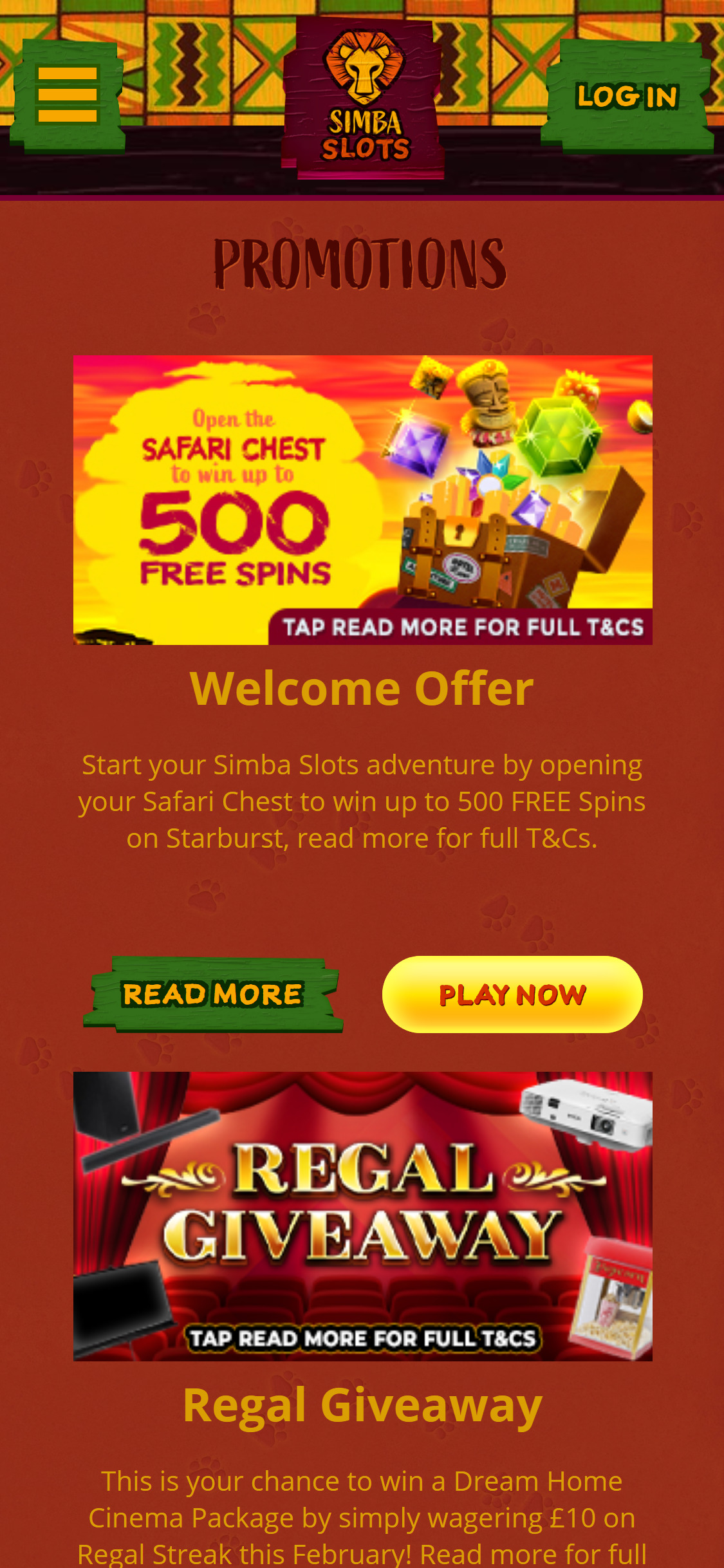 Simba Slots Casino Mobile No Deposit Bonus Review