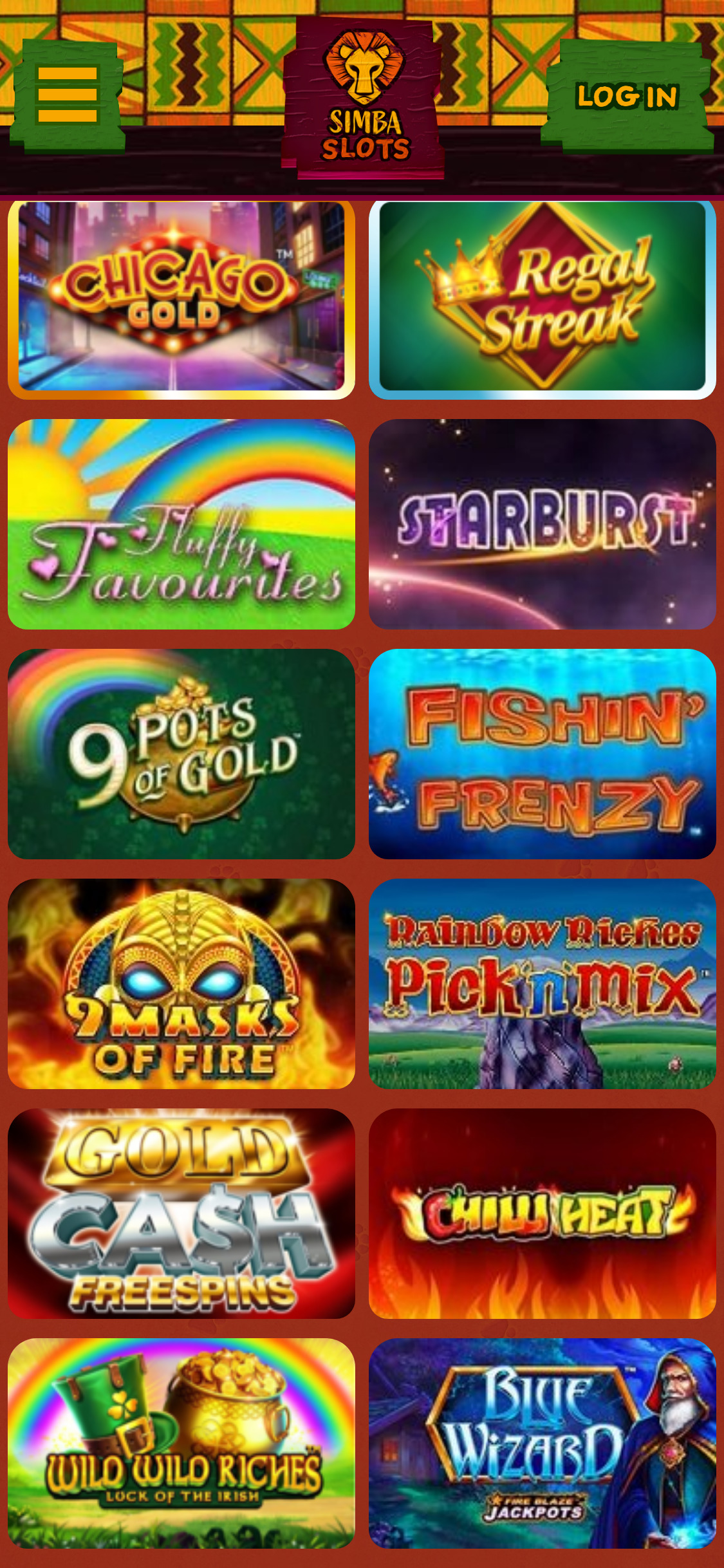 Simba Slots Casino Mobile Games Review