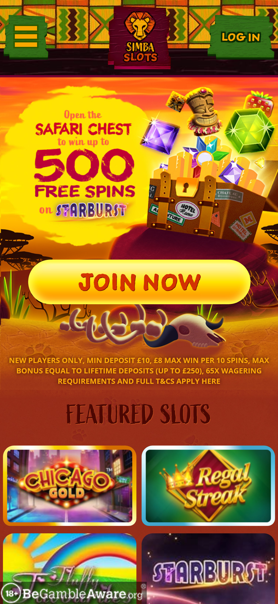 Simba Slots Casino Mobile Review