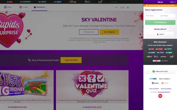 Sky Bingo Casino Login