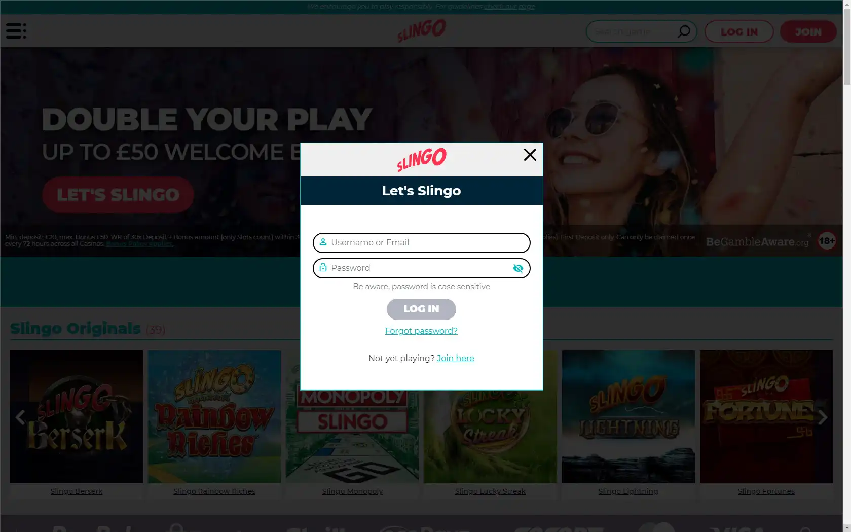 Slingo Casino Login