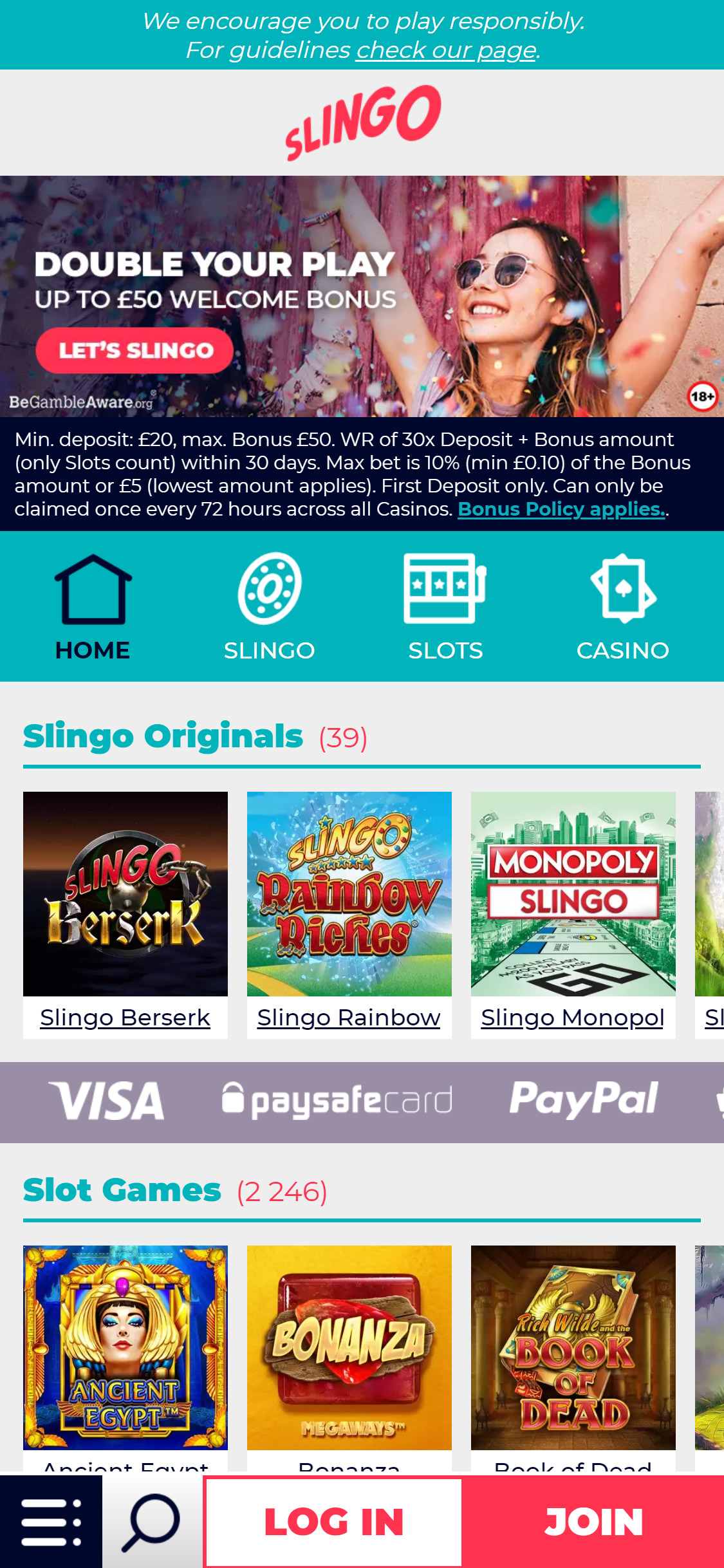 Slingo Casino Mobile Review