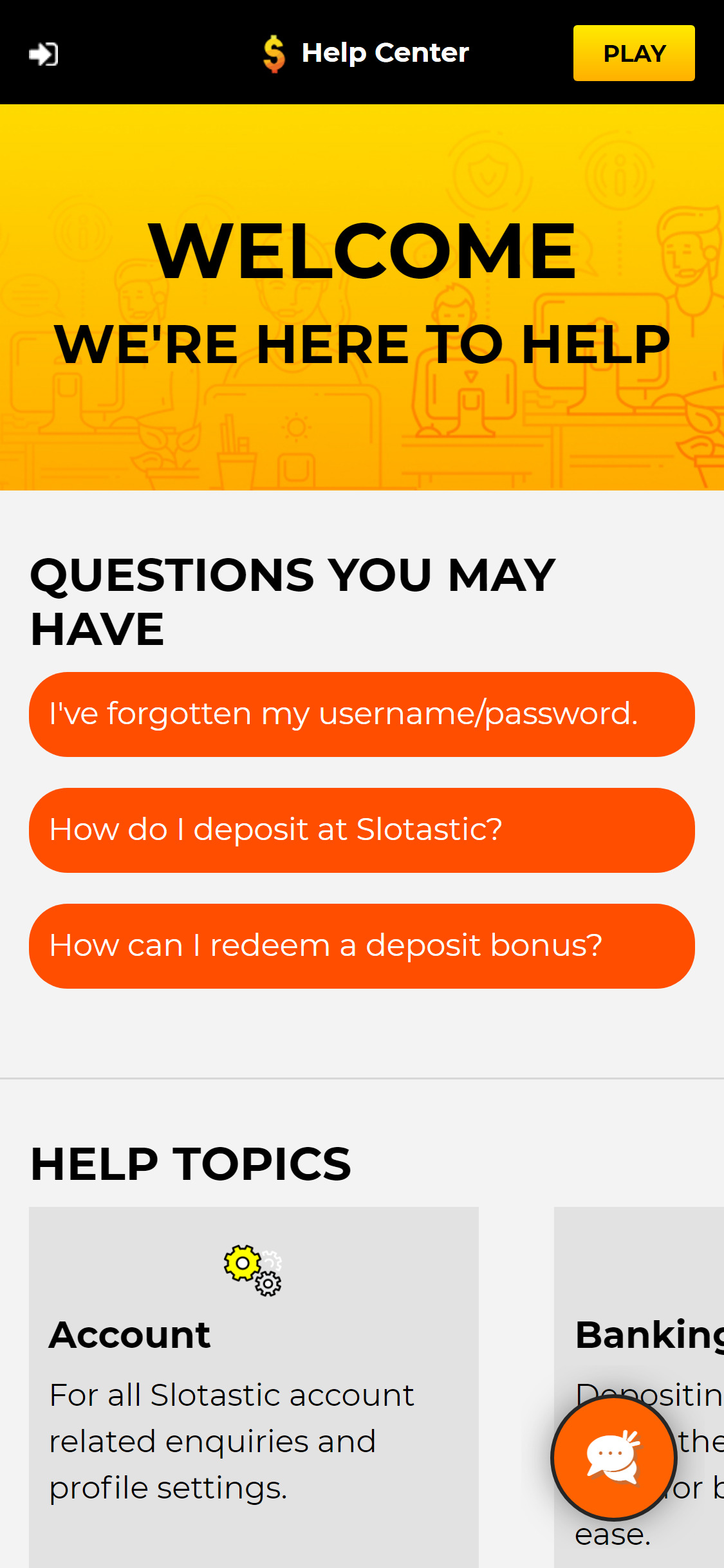 Slotastic Casino Mobile Support Review