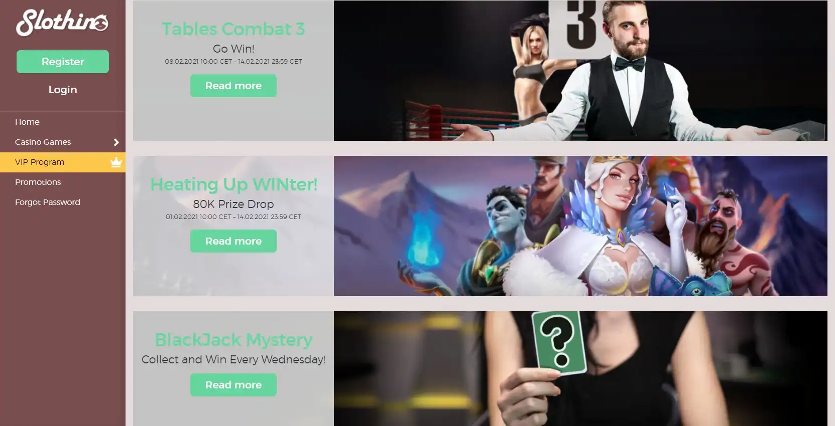 Slothino Casino No Deposit Bonus