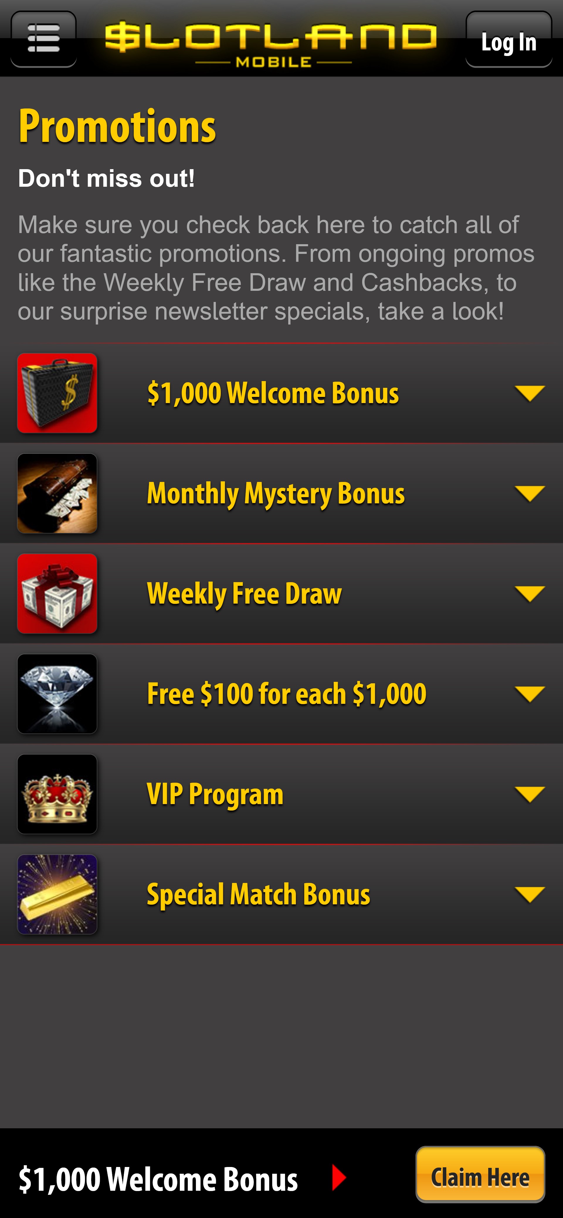 Slot Land Casino Mobile No Deposit Bonus Review