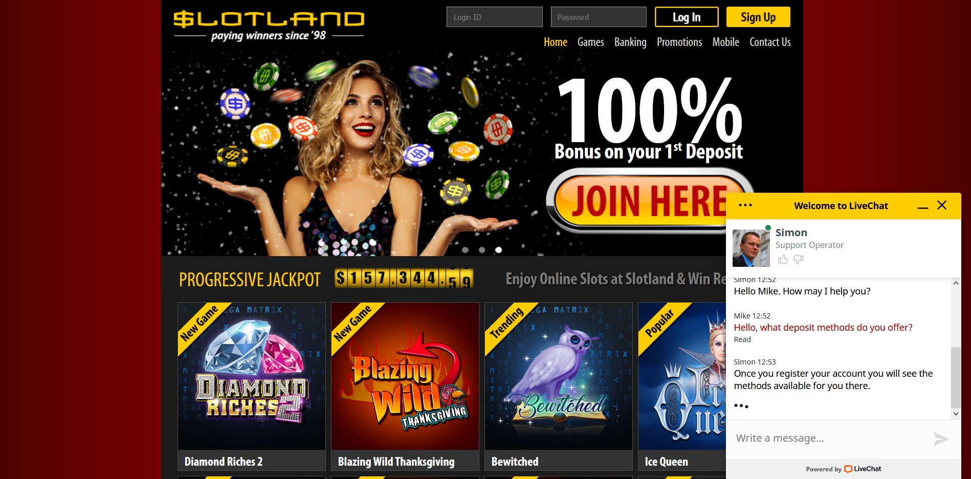 Slot Land Casino Support